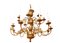 Large Gilt Bronze Chandelier with Stylized Egg Decor from Maison Delisle, 1970s 4