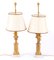French Restoration Style Gilt Bronze Bouillotte Lamps, 1950s, Set of 2 2