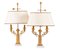 French Restoration Style Gilt Bronze Bouillotte Lamps, 1950s, Set of 2 1