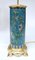 Roller-Shaped Cloisonné Enamel & Gilt Bronze Table Lamps, 1900s, Set of 2, Image 3