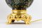 Antike schwarz emaillierte Cloisonné Lampen aus & vergoldeter Bronze, 1880er, 2er Set 6