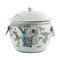 Antique Chinese Familie Verte Porcelain Bucket Vase, Image 1