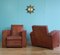 Art Deco Leather Club Chairs, 1930s, Set of 2 5