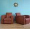 Art Deco Leather Club Chairs, 1930s, Set of 2, Image 3