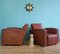 Art Deco Leather Club Chairs, 1930s, Set of 2 2