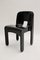 Model 4860 Universale Black Plastic Chairs by Joe Colombo for Kartell, 1970s, Set of 4 1