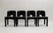 Model 4860 Universale Black Plastic Chairs by Joe Colombo for Kartell, 1970s, Set of 4 4