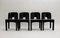 Model 4860 Universale Black Plastic Chairs by Joe Colombo for Kartell, 1970s, Set of 4, Image 4