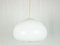 White Opaline Glass, Polished Aluminum & Plastic Pendant by Achille & Pier Giacomo Castiglioni for Flos, 1960s 9