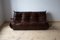 Vintage Brown Leather 3-Seat Togo Sofa by Michel Ducaroy for Ligne Roset, 1970s, Image 1