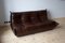 Vintage Brown Leather 3-Seat Togo Sofa by Michel Ducaroy for Ligne Roset, 1970s 3