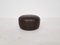 Small Mid-Century Brown Leather Ottoman 1
