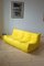 Gelber Togo Ecksessel aus Mikrofaser mit 2- und 3-Sitzer Sofa von Michel Ducaroy für Ligne Roset, 3er Set 3