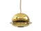 Lámpara colgante Nictea de metal dorado de Tobia & Afra Scarpa para Flos, años 70, Imagen 1
