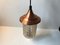 Danish Funkis Copper, Brass and Bubble Glass Ceiling Lamp, 1950s 7