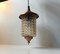 Danish Funkis Copper, Brass and Bubble Glass Ceiling Lamp, 1950s 2