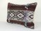 Brown Goat Hair Kilim Pillow with Traditional Decor, Image 3