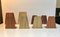 Sujetalibros chapados en teca, roble y palisandro, años 60. Juego de 8, Imagen 2