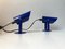 Danish Minimalist Blue Wall Lights from Lyfa, 1980s, Set of 2, Image 1