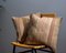 Fundas de cojín hechas con Kilim de algodón y lana en marrón y beige a rayas de Zencef Contemporary. Juego de 2, Imagen 2