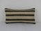 Striped Lumbar Kilim Pillow Cover with Rustic Anatolian Decor 1