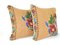 Handwoven Wool Kilim Pillow with Floral Pattern 2