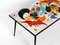 Mid-Century Italian Iron Table with Tiled Top and Abstract Motif, 1950s, Image 7