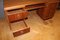 Mid-Century Large Art Deco Walnut Desk, 1940s, Image 7