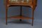 Antique Edwardian Mahogany Inlaid Corner Display Cabinets, Set of 2 3