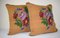 Square Needlepoint Floral Kilim Pillow Covers, Set of 2 2
