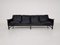 Minerva' Rosewood & Black Leather 4-Seat Sofa by Torbjørn Afdal for Bruksbo, 1950s 1