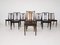 Rosewood & Black Leather Lounge Chairs from Danish Overseas Furniture, 1960s, Set of 8, Image 1