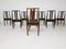 Rosewood & Black Leather Lounge Chairs from Danish Overseas Furniture, 1960s, Set of 8 2
