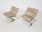 Beige Leather Zeta Lounge Chairs by Paul Tuttle for Strässle, 1960s, Set of 2 6