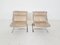 Beige Leather Zeta Lounge Chairs by Paul Tuttle for Strässle, 1960s, Set of 2 7