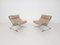 Beige Leather Zeta Lounge Chairs by Paul Tuttle for Strässle, 1960s, Set of 2 1