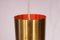 Lámpara colgante vintage de latón y laca, años 70, Imagen 5