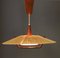 Teak Ceiling Lamp from Temde, 1960s 3