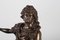 Antique Louis XIV Marble, Cherrywood, Silver & Bronze Sculpture 6