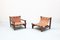 Danish Leather Armchair & Lounge Chair by Carl Straub, 1960s 1