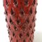 Vaso Mid-Century rosso di Alvino Bagni per Bagni, Italia, anni '60, Immagine 5