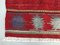 Tapis Kilim Rouge et Noir, Turquie, 1940s 6