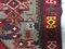 Tappeto Kilim rosso, Turchia, anni '50, Immagine 9