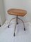 Vintage German Four-Legged Adjustable Stool, 1950s 1