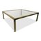 Large Vintage Brass Coffee Table, 1970s 8
