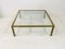 Large Vintage Brass Coffee Table, 1970s 1