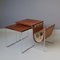 Rosewood Nesting Tables with Leather Magazine Holder from Brabantia, 1960s, Image 5