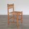 Vintage Dining Chair with Rush Seat, 1950s, Image 1