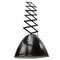 Lámpara de techo tijera industrial vintage esmaltada en negro, años 50, Imagen 3