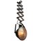 Vintage Industrial Black Enameled Metal & Glass Scissor Lamp, 1950s 1